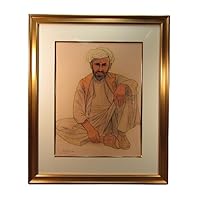 平山郁夫『アフガニスタン人物形土器』リトグラフ 18/120 絵画 美術 平山郁夫（ひらやまいくお）版画 作品 「アフガニスタンの砂漠を